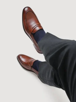 Jones Bootmaker Brown Leather Penny Loafers