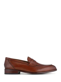 Jones Bootmaker Brown Leather Penny Loafers