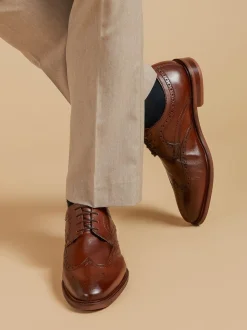 Jones Bootmaker Brown Light Longwood Suede Derby Brogues