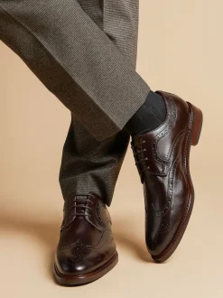 Jones Bootmaker Brown Longwood Suede Derby Brogues
