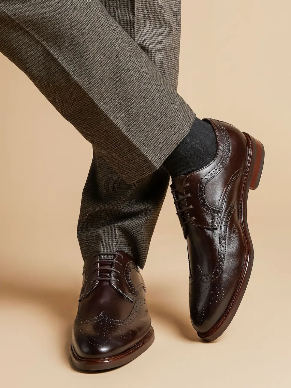 Jones Bootmaker Brown Longwood Suede Derby Brogues
