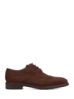 Jones Bootmaker Brown Longwood Suede Derby Brogues
