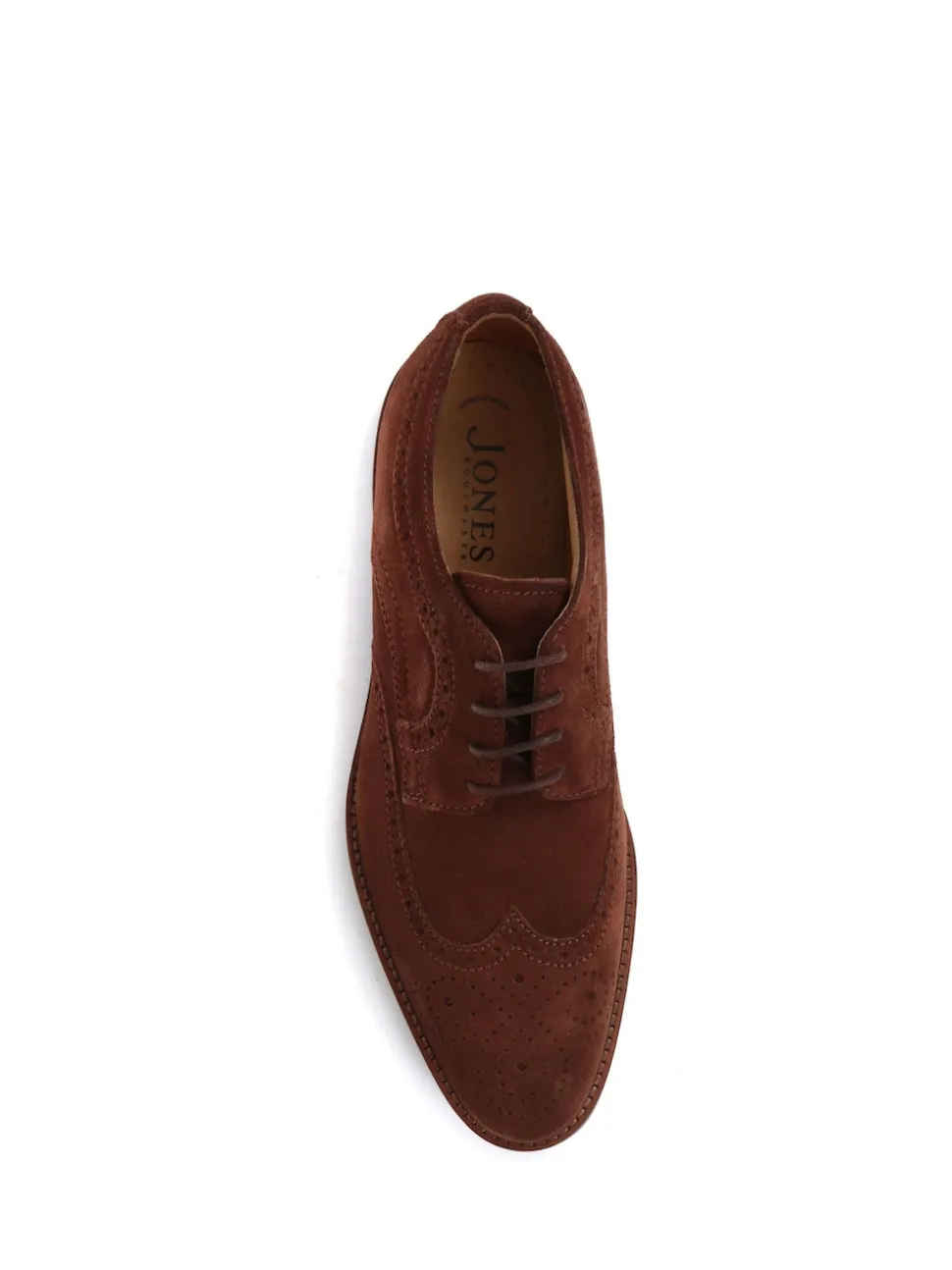 Jones Bootmaker Brown Longwood Suede Derby Brogues