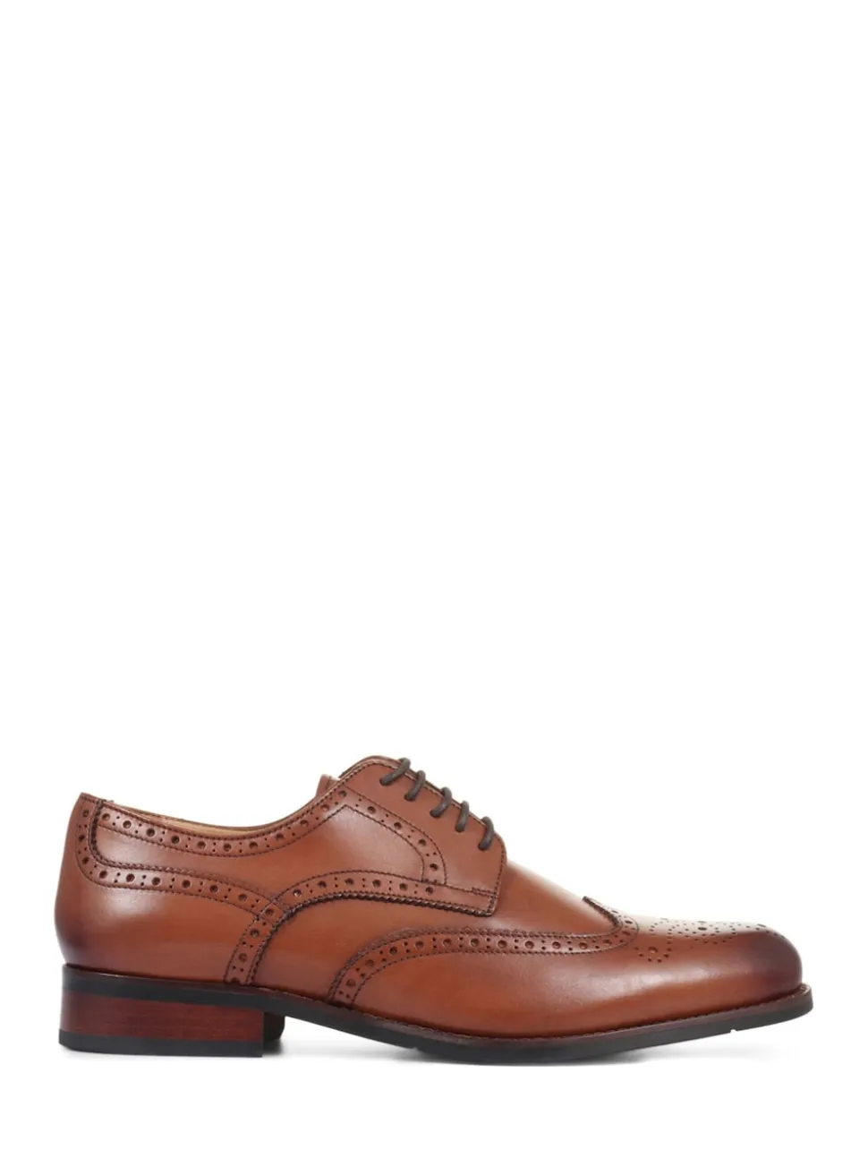 Jones Bootmaker Brown Mens Manning Wide Fit Brogues Shoes
