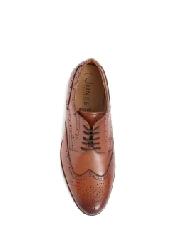 Jones Bootmaker Brown Mens Manning Wide Fit Brogues Shoes