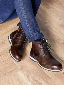 Jones Bootmaker Brown Mens Ealing Leather Ankle Boots