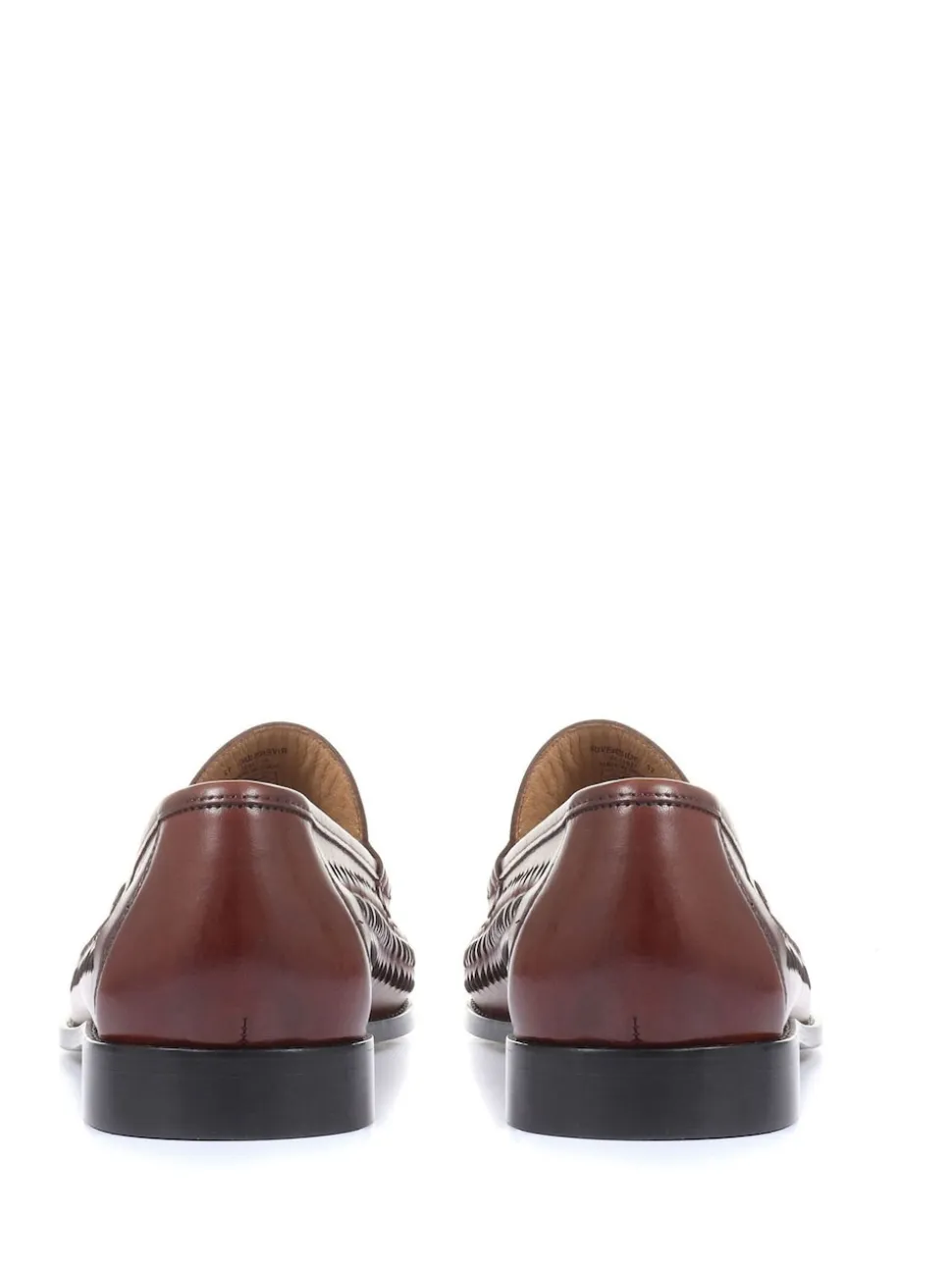 Jones Bootmaker Brown Riverside Woven Leather Loafers