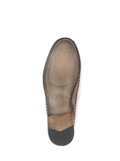 Jones Bootmaker Brown Riverside Woven Leather Loafers