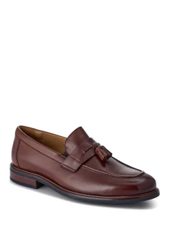 Jones Bootmaker Brown Rodrigo Wide-Fit Leather Tassel Loafers