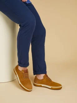 Jones Bootmaker Brown Seaford Suede Trainers