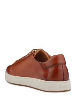 Jones Bootmaker Brown Simone Wide-Fit Leather Trainers