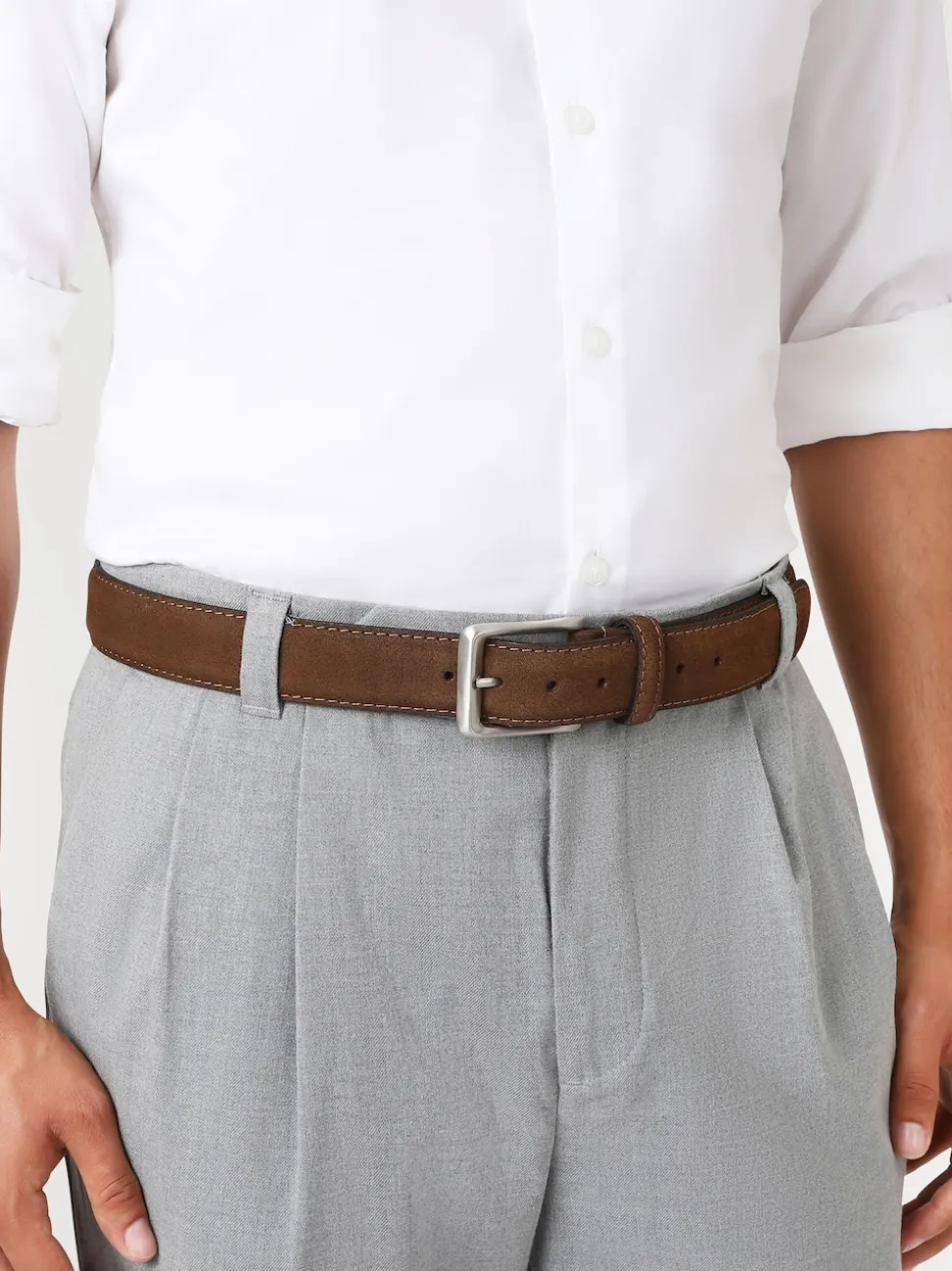 Jones Bootmaker Brown Unison Leather Belt