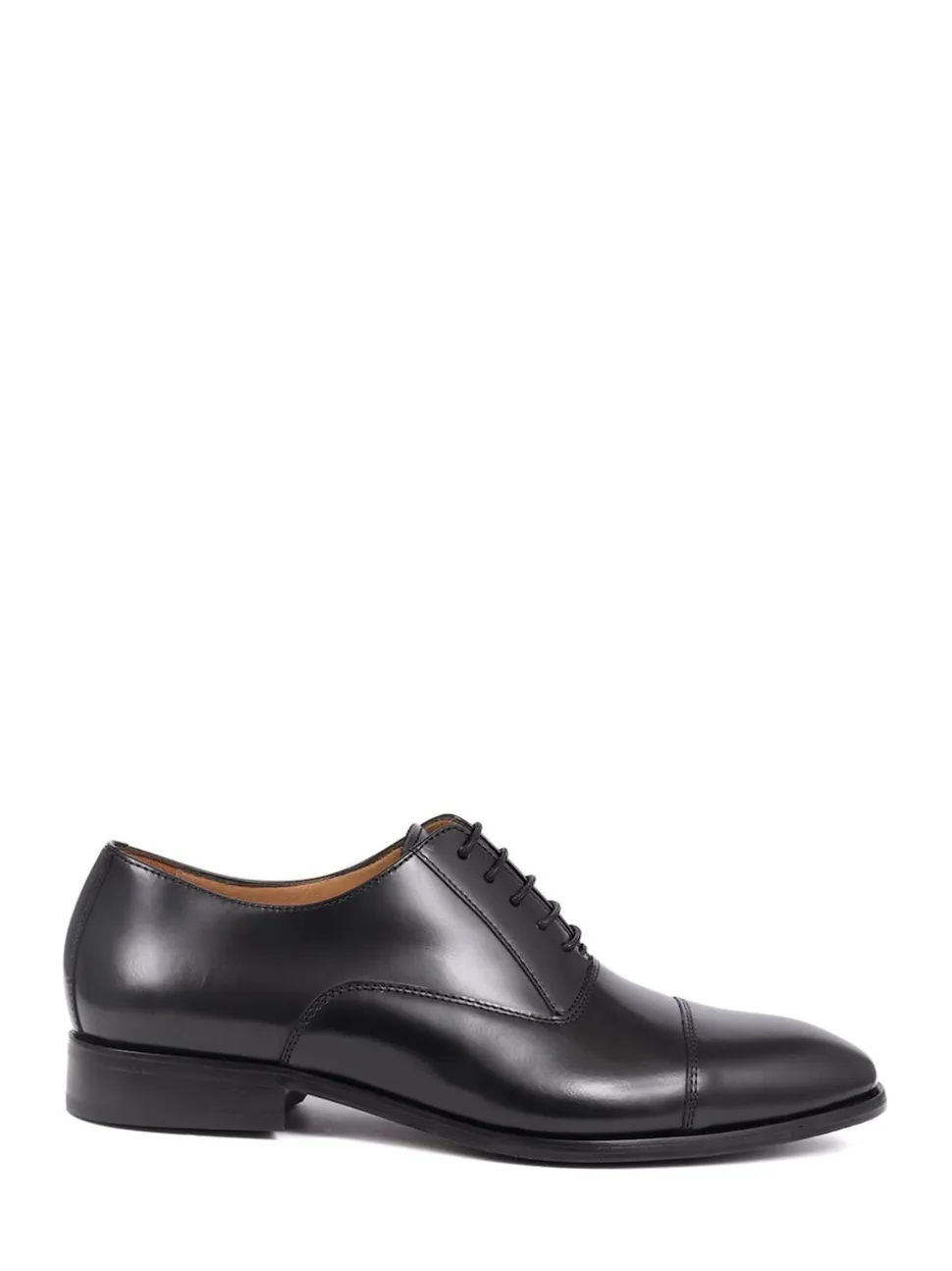 Jones Bootmaker Chrome Black Marvin Leather Oxford Shoes
