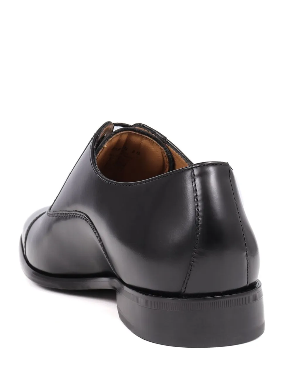 Jones Bootmaker Chrome Black Marvin Leather Oxford Shoes