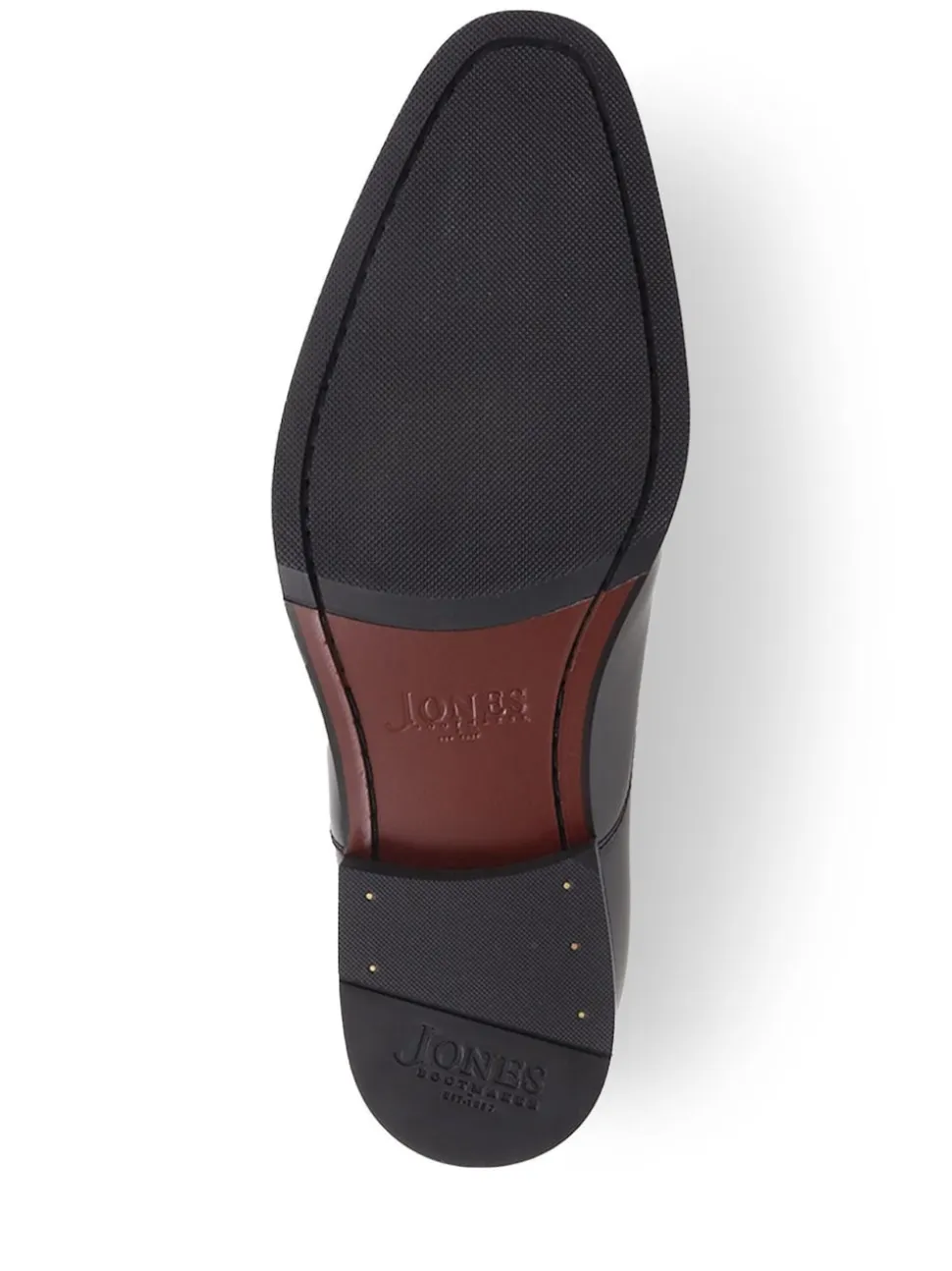 Jones Bootmaker Chrome Black Marvin Leather Oxford Shoes