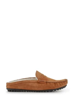 Jones Bootmaker Dark Brown Zap Leather Mule Slippers