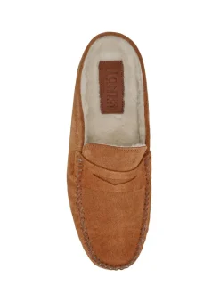 Jones Bootmaker Dark Brown Zap Leather Mule Slippers