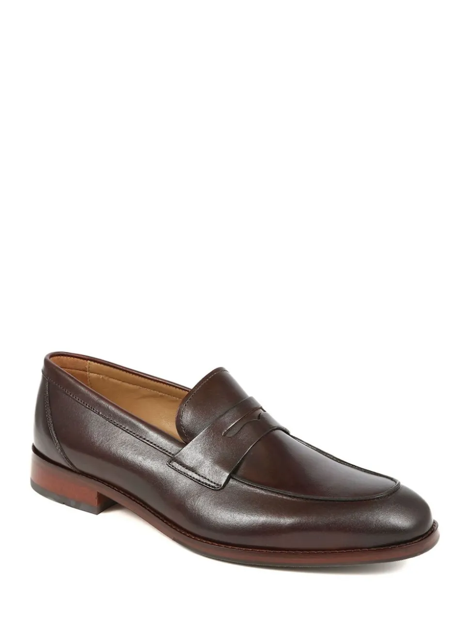 Jones Bootmaker Dark Brown Leather Penny Loafers