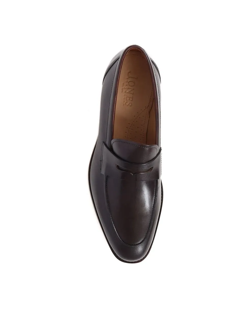 Jones Bootmaker Dark Brown Leather Penny Loafers