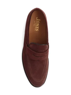Jones Bootmaker Dark Brown Suede Barcelona Leather Loafers