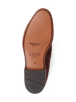 Jones Bootmaker Dark Brown Suede Barcelona Leather Loafers