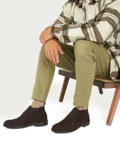 Jones Bootmaker Dark Brown Deacon Suede Chukka Boots