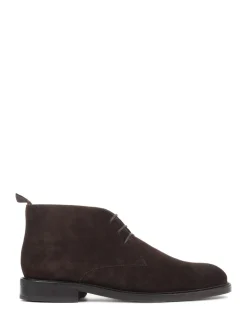 Jones Bootmaker Dark Brown Deacon Suede Chukka Boots