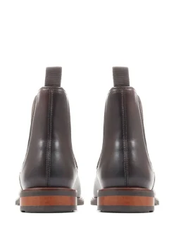 Jones Bootmaker Dark Brown Eastbourne Leather Chelsea Boots