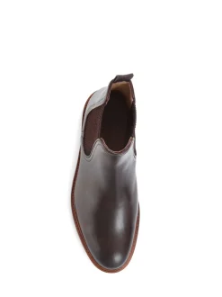 Jones Bootmaker Dark Brown Eastbourne Leather Chelsea Boots