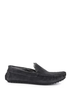 Jones Bootmaker Grey Zain Suede Slippers