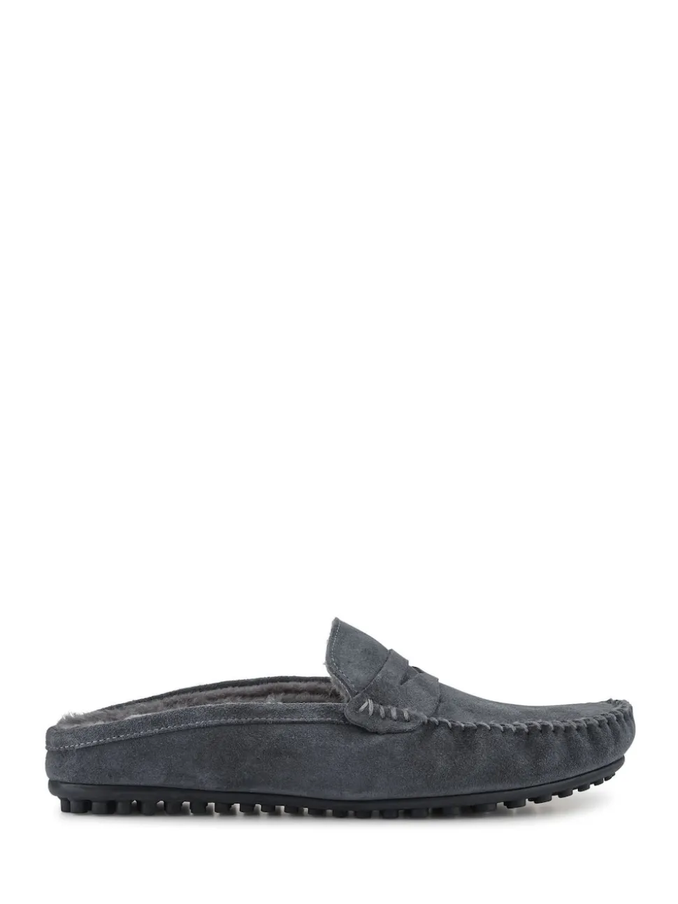 Jones Bootmaker Grey Zap Leather Mule Slippers