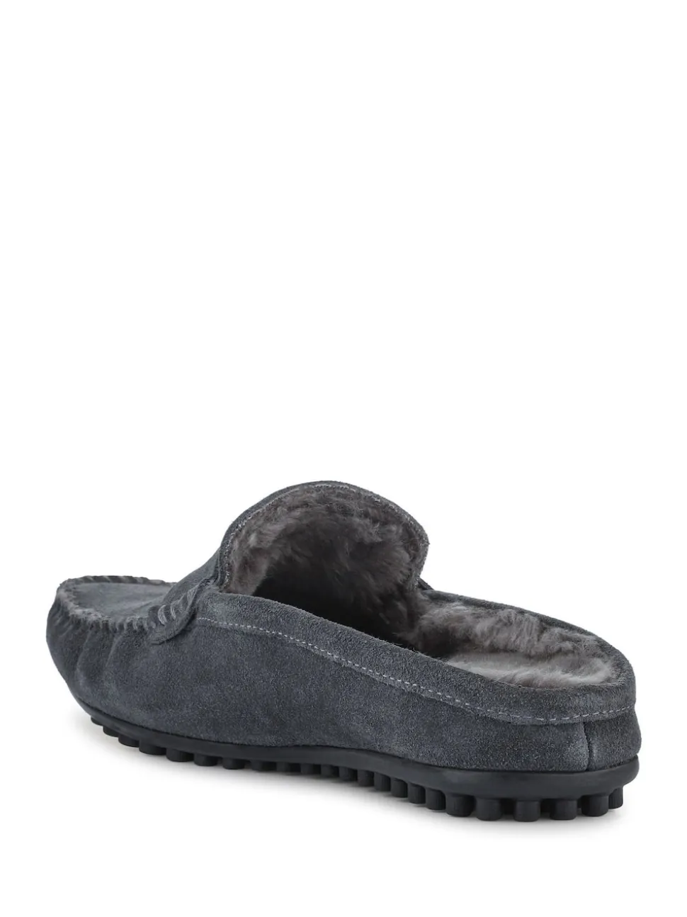Jones Bootmaker Grey Zap Leather Mule Slippers