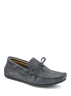 Jones Bootmaker Grey Zeke Leather Full Slippers