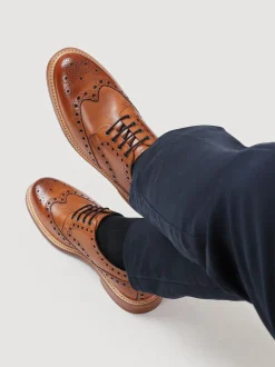 Jones Bootmaker Natural Bushwick Goodyear Welted Leather Brogues