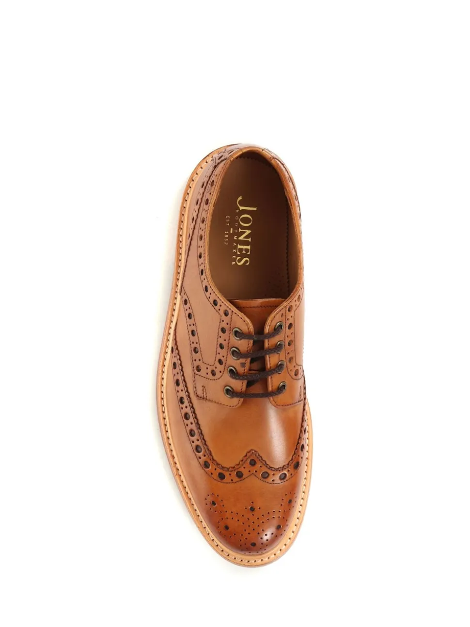 Jones Bootmaker Natural Bushwick Goodyear Welted Leather Brogues