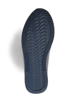 Jones Bootmaker Navy Blue Southend2 Leather Trainers