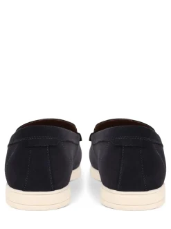 Jones Bootmaker Navy Suede Raiden Suede Loafers