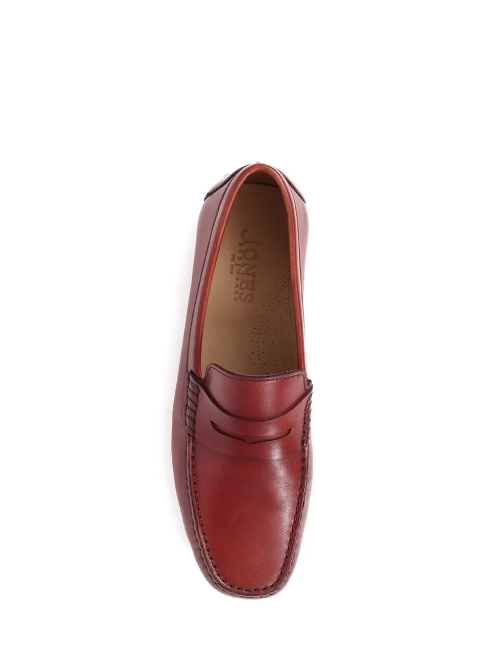Jones Bootmaker Red Paterson Leather Moccasin Loafers