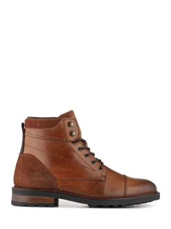 Jones Bootmaker Tan Dusseldorf Leather Lace-Up Boots