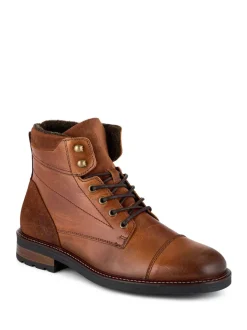 Jones Bootmaker Tan Dusseldorf Leather Lace-Up Boots