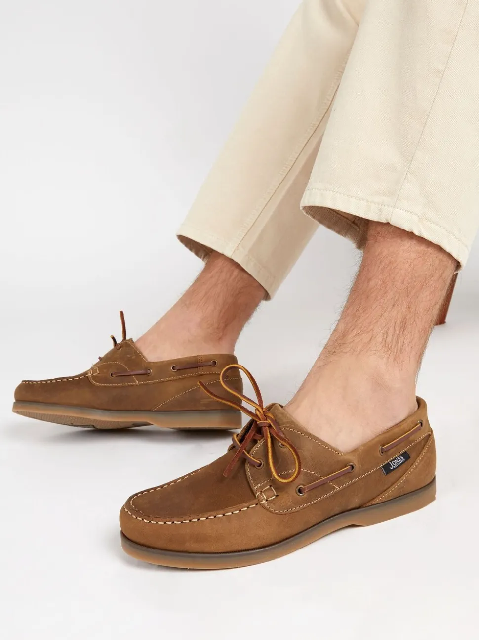 Jones Bootmaker Tobacco Parsons Leather Boat Shoes