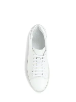 Jones Bootmaker White Regular Fit Mens Simon Leather Trainers