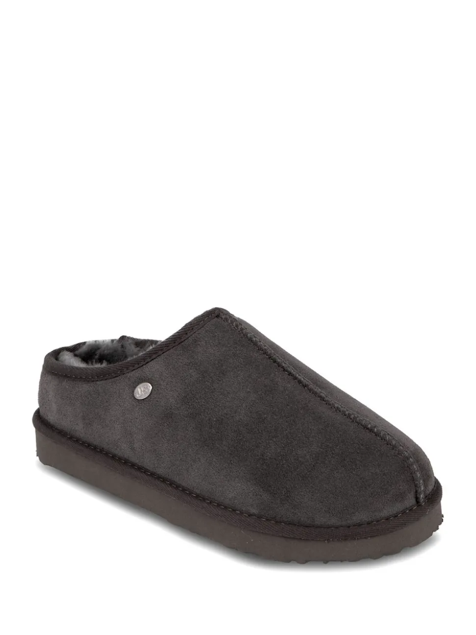 Just Sheepskin Grey Mens Louis Slippers