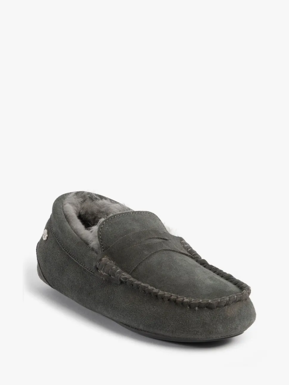 Just Sheepskin Mens Grey Quentin Sheepskin Slippers