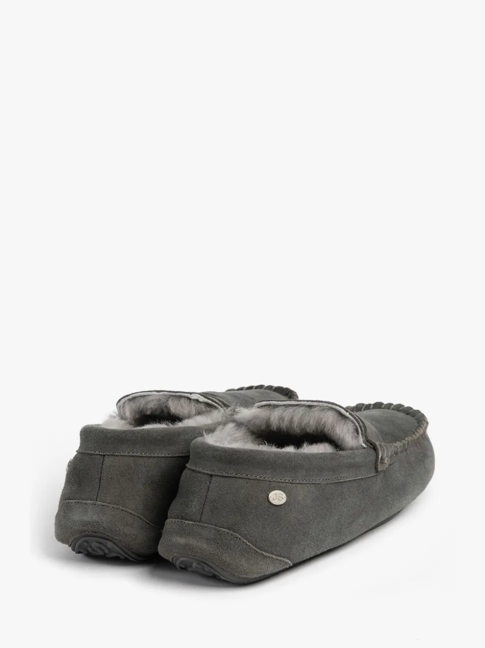 Just Sheepskin Mens Grey Quentin Sheepskin Slippers