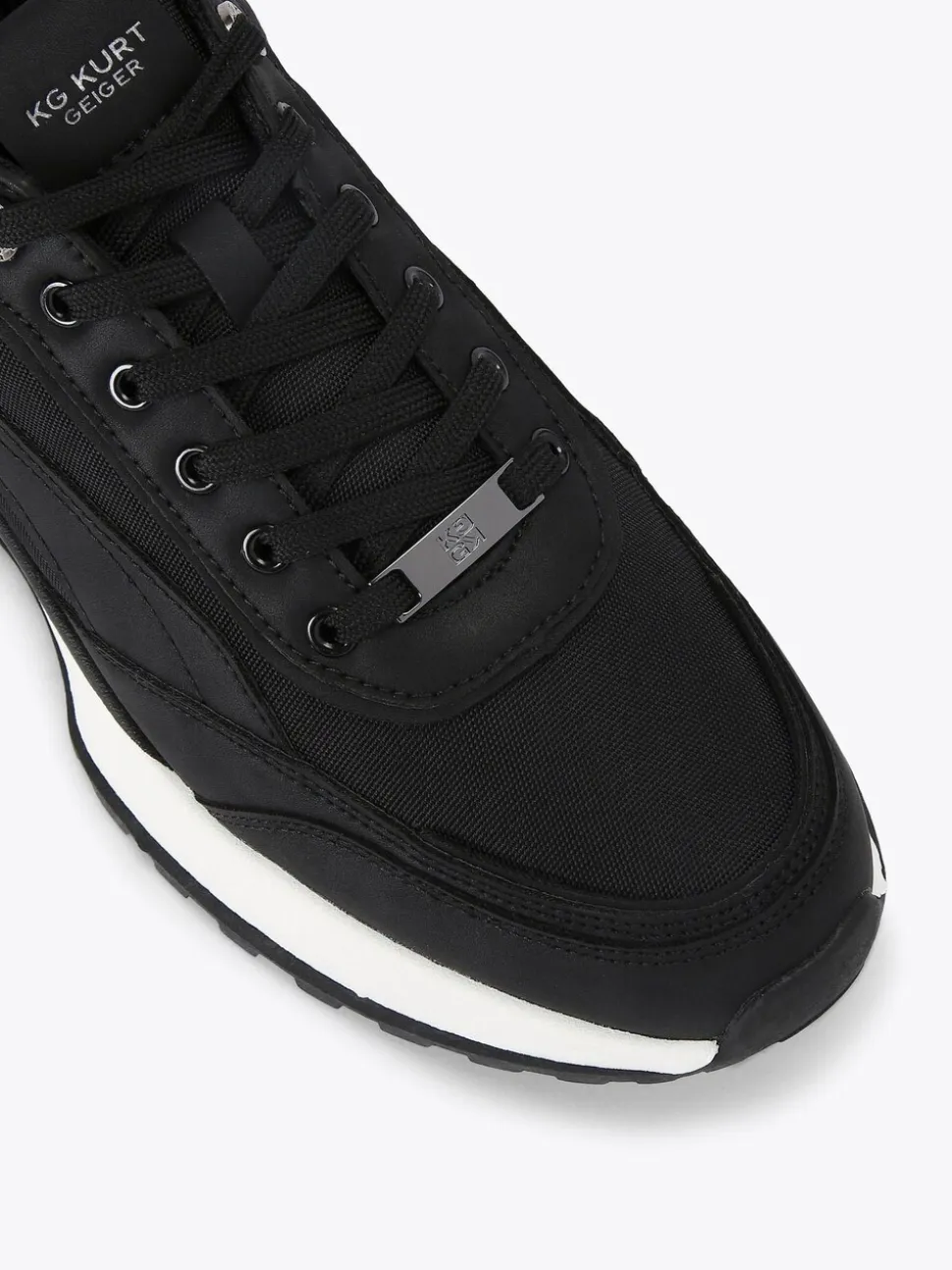 KG Kurt Geiger Black Chrome Kai Trainers