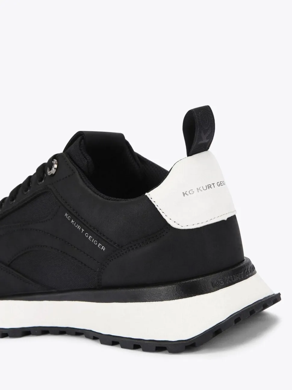 KG Kurt Geiger Black Chrome Kai Trainers
