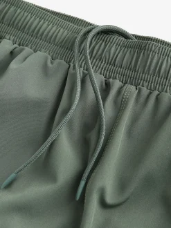 Khaki Green 7 Inch Active Gym Sports Shorts
