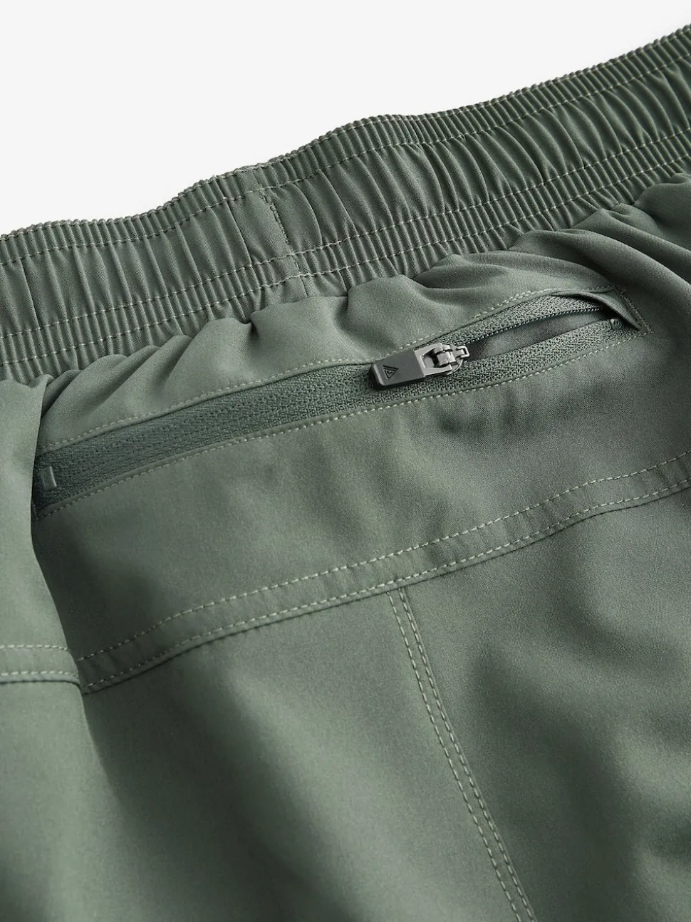 Khaki Green 7 Inch Active Gym Sports Shorts