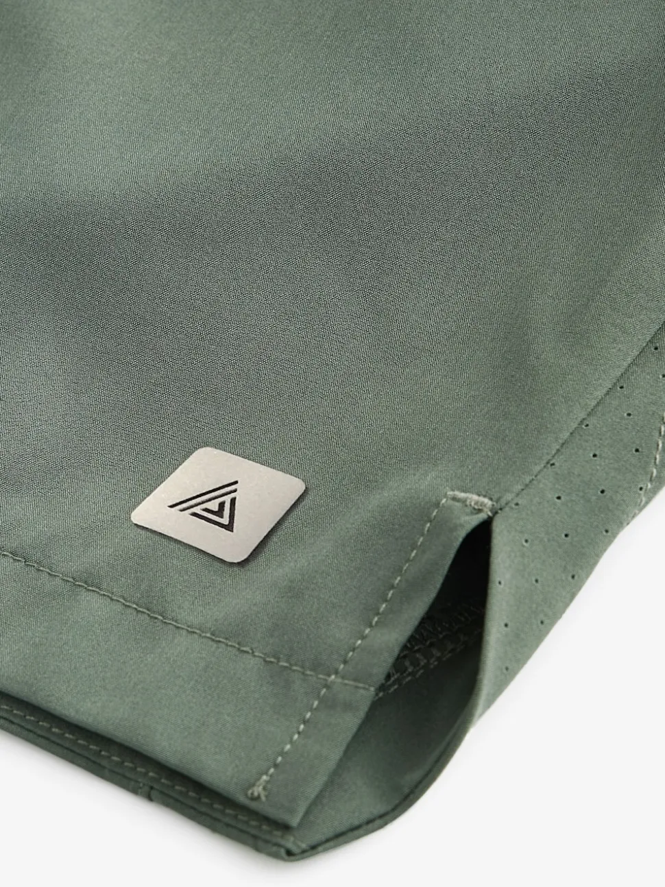 Khaki Green 7 Inch Active Gym Sports Shorts